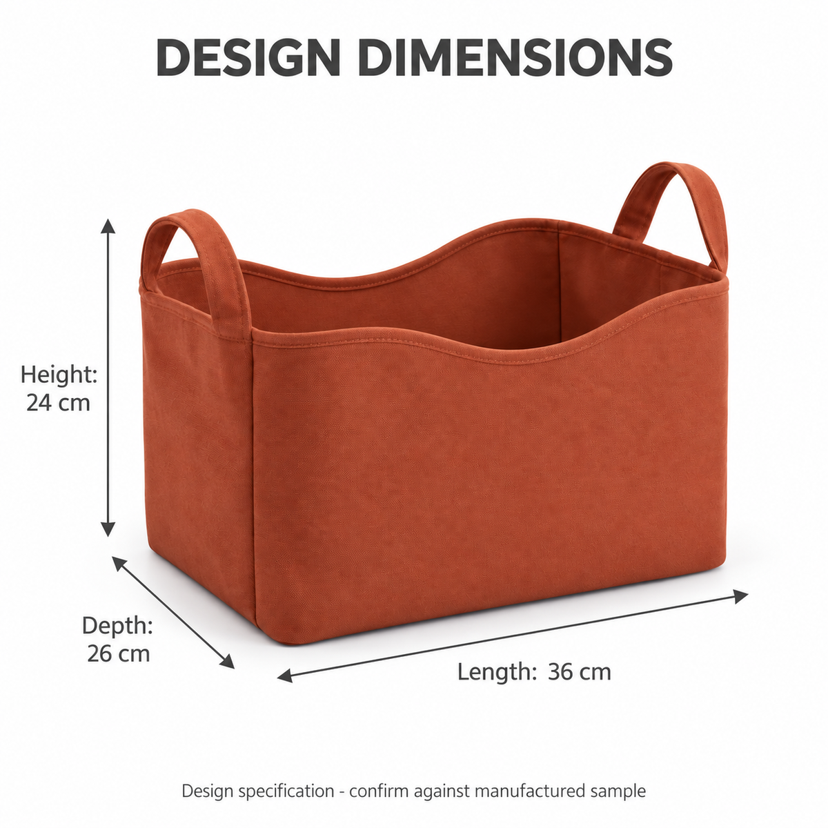 Crestwell Wave Handle Basket